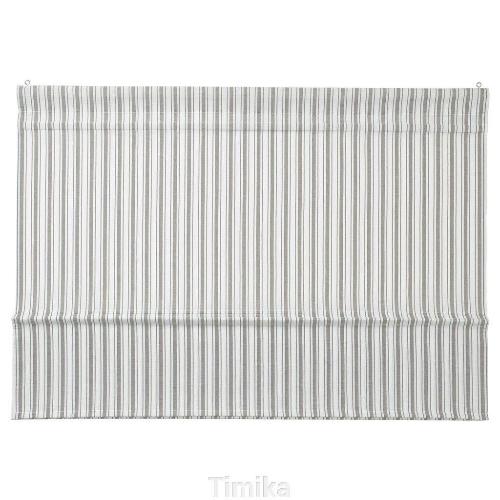RINGBLOMMA Римська штора, біла/зелена/смугаста, 100х160 см від компанії Timika - фото 1