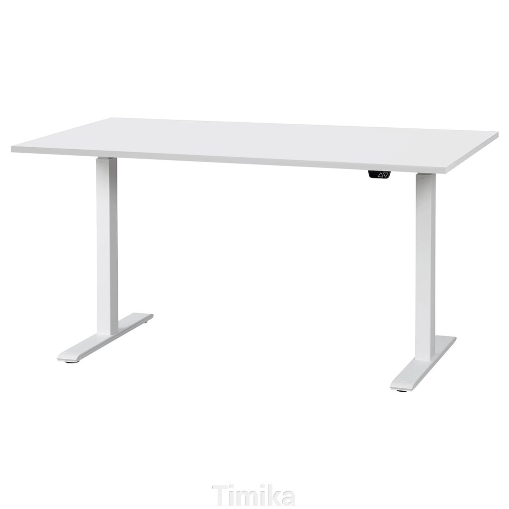 RODULF Письмовий стіл з регульованою висотою, білий, 140x80 см від компанії Timika - фото 1