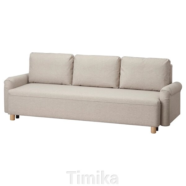 Розкладний диван GRIMHULT 3-місний, бежевий від компанії Timika - фото 1