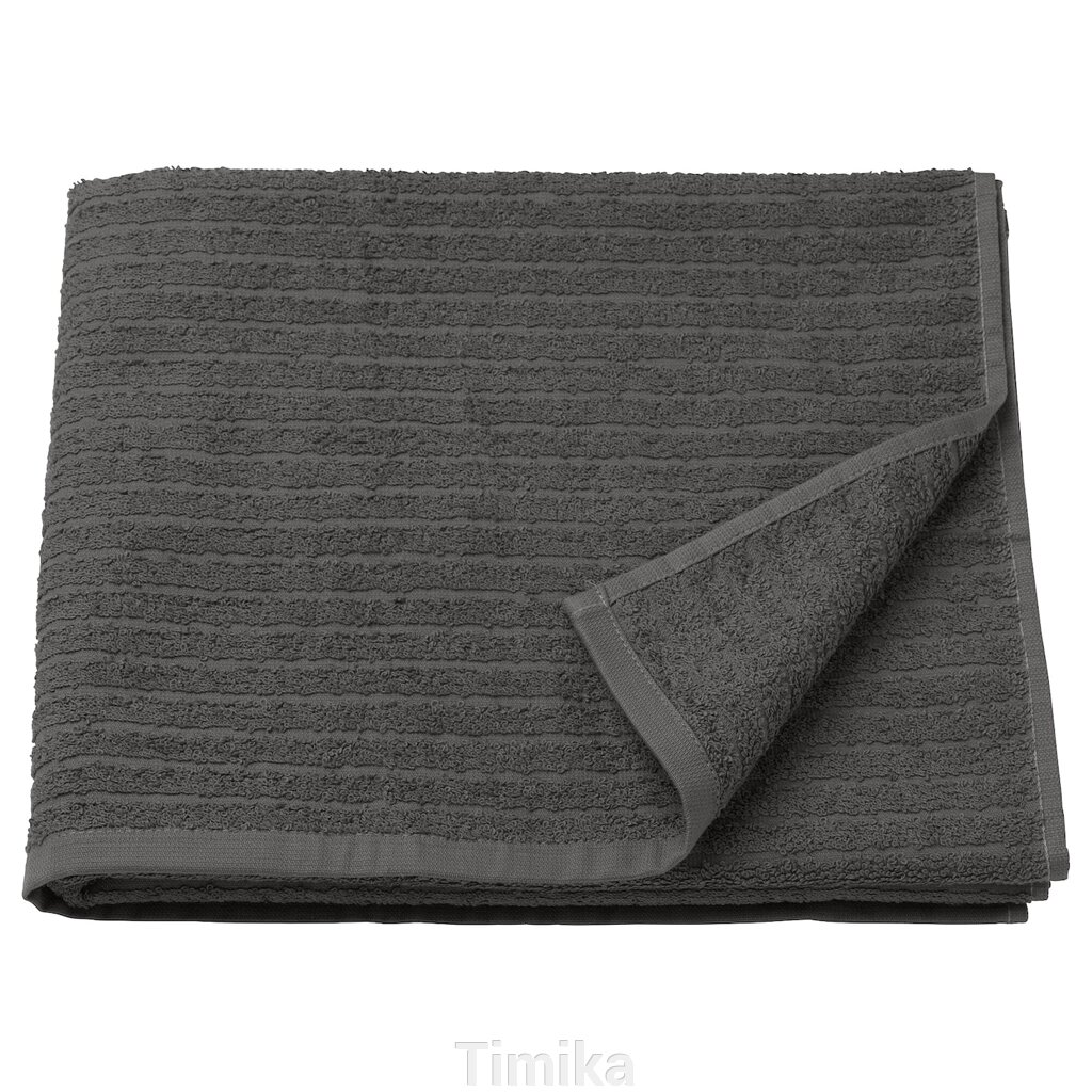 Рушник VÅGSJÖN, темно-сірий, 70x140 см від компанії Timika - фото 1