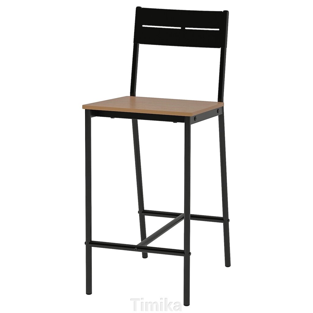 SANDSBERG Барний стілець, чорно/коричнева морилка, 63 см від компанії Timika - фото 1
