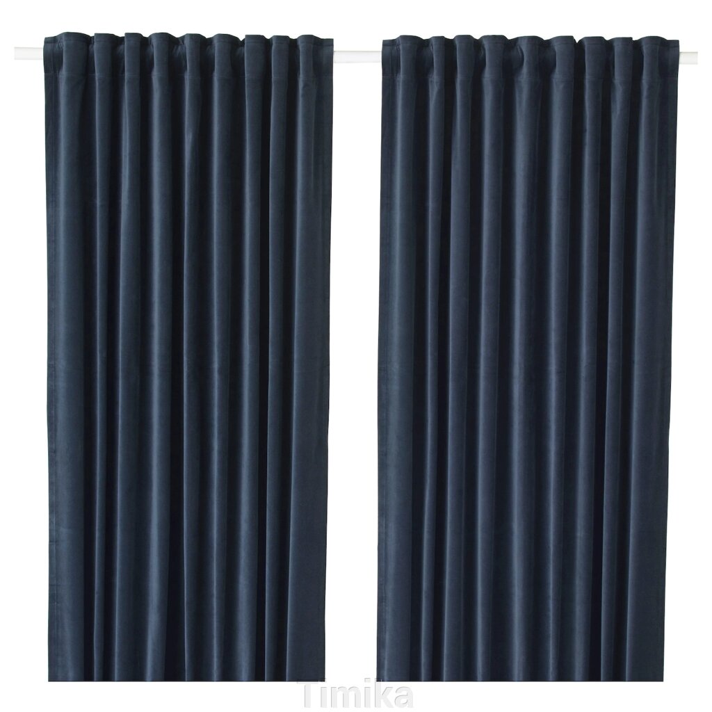 SANELA Тіньові штори, 1 пара, темно-синій, 140х300 см від компанії Timika - фото 1