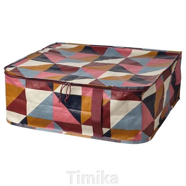 SÄCKKÄRRA Короб для одягу/постільної білизни, різнокольоровий, 55x49x19 см від компанії Timika - фото 1