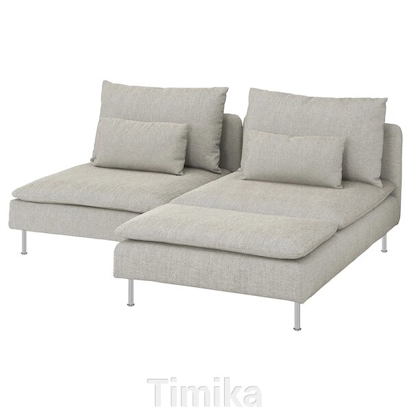 SÖDERHAMN 2-місний диван з шезлонгом/Viarp бежевий/коричневий від компанії Timika - фото 1