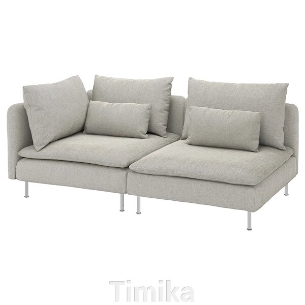 SÖDERHAMN 3-місний диван відкритий/Viarp бежевий/коричневий від компанії Timika - фото 1