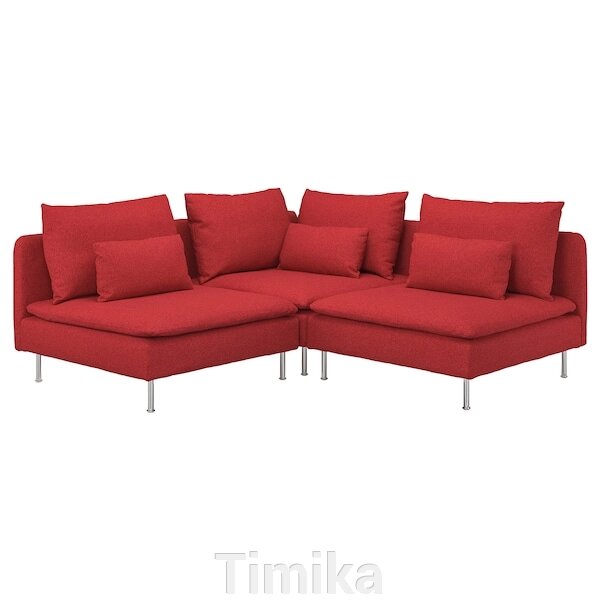 SÖDERHAMN 3-місний кутовий диван, Тонеруд червоний від компанії Timika - фото 1