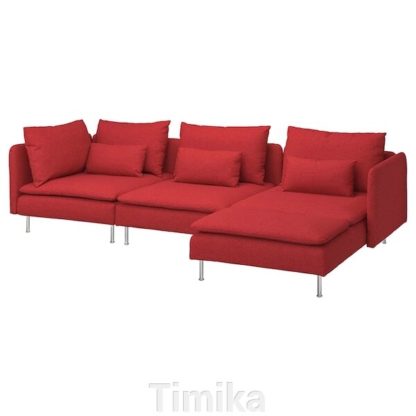 SÖDERHAMN 4-місний диван, з шезлонгом/Tonerud red від компанії Timika - фото 1