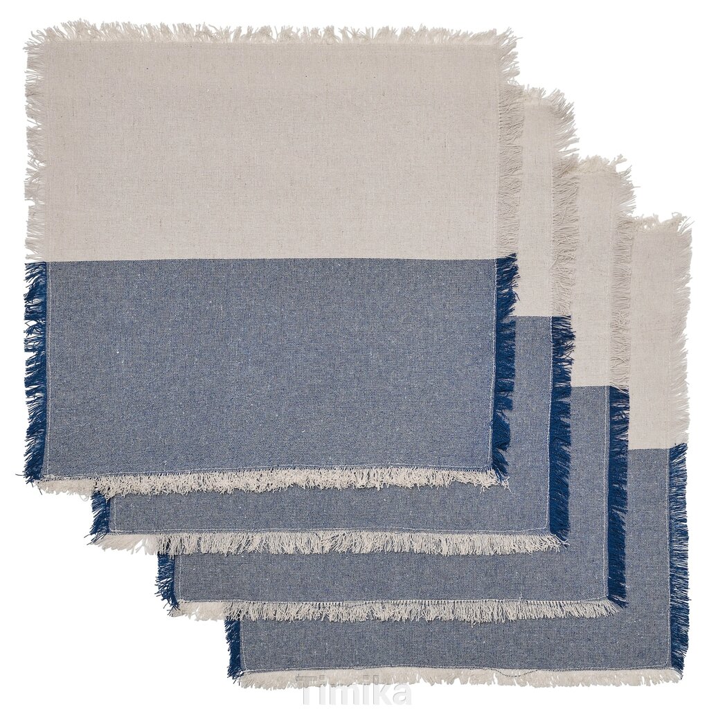 Серветка NISSÖGA, сірий/темно-синій, 35х35 см від компанії Timika - фото 1
