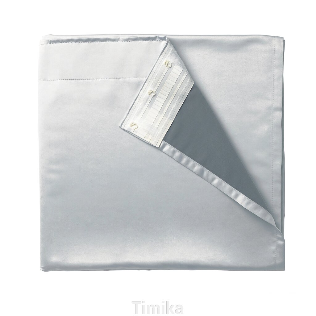 Штора GLANSNÄVA, 2 панелі, світло-сіра, 143х290 см від компанії Timika - фото 1