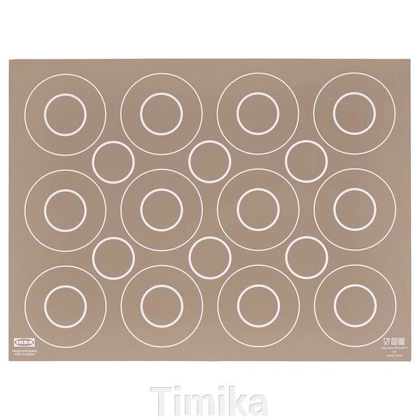 Силіконовий килимок BAKTRADITION, бежевий, 41х31 см від компанії Timika - фото 1