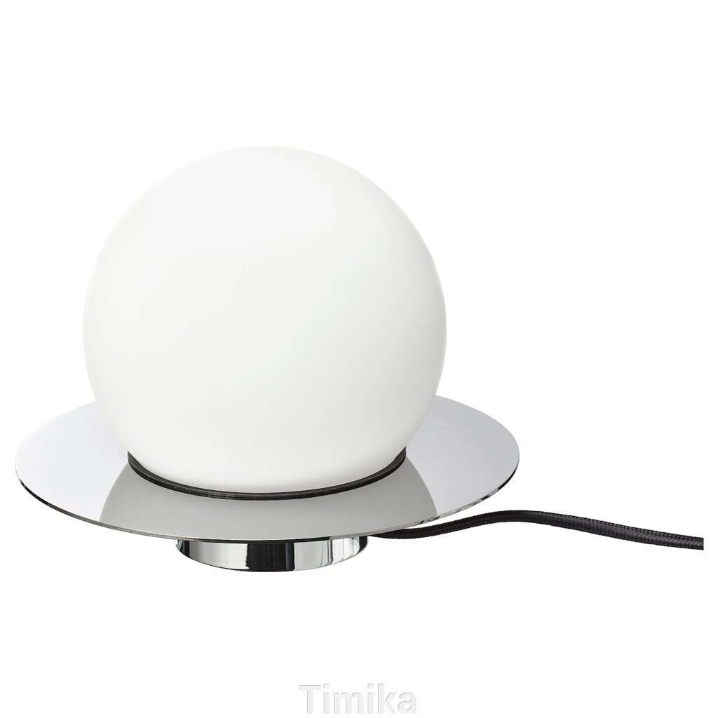 SIMRISHAMN Настільний/настінний світильник, хром/опал, біле скло, 16 см від компанії Timika - фото 1