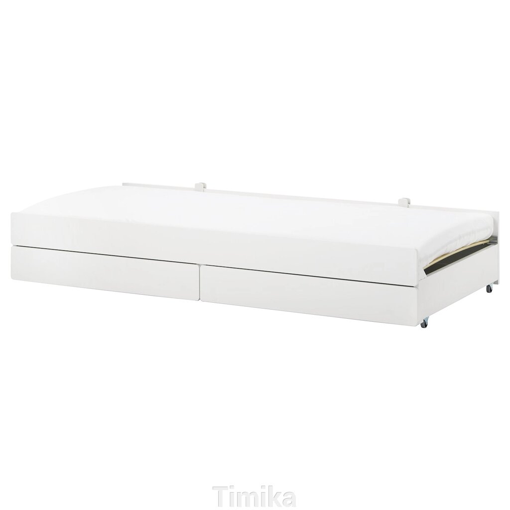 SLÄKT Додаткове ліжко з місцем для зберігання, білий, 90x200 см від компанії Timika - фото 1