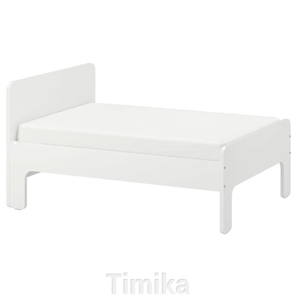 SLÄKT Розсувний каркас ліжка та підстава ліжка, білий, 80x200 см від компанії Timika - фото 1