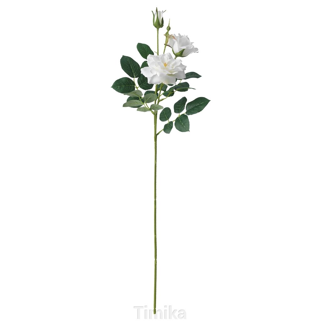 СМИЦКА Штучна квітка кімнатна/вулична/Троянда біла 65см від компанії Timika - фото 1