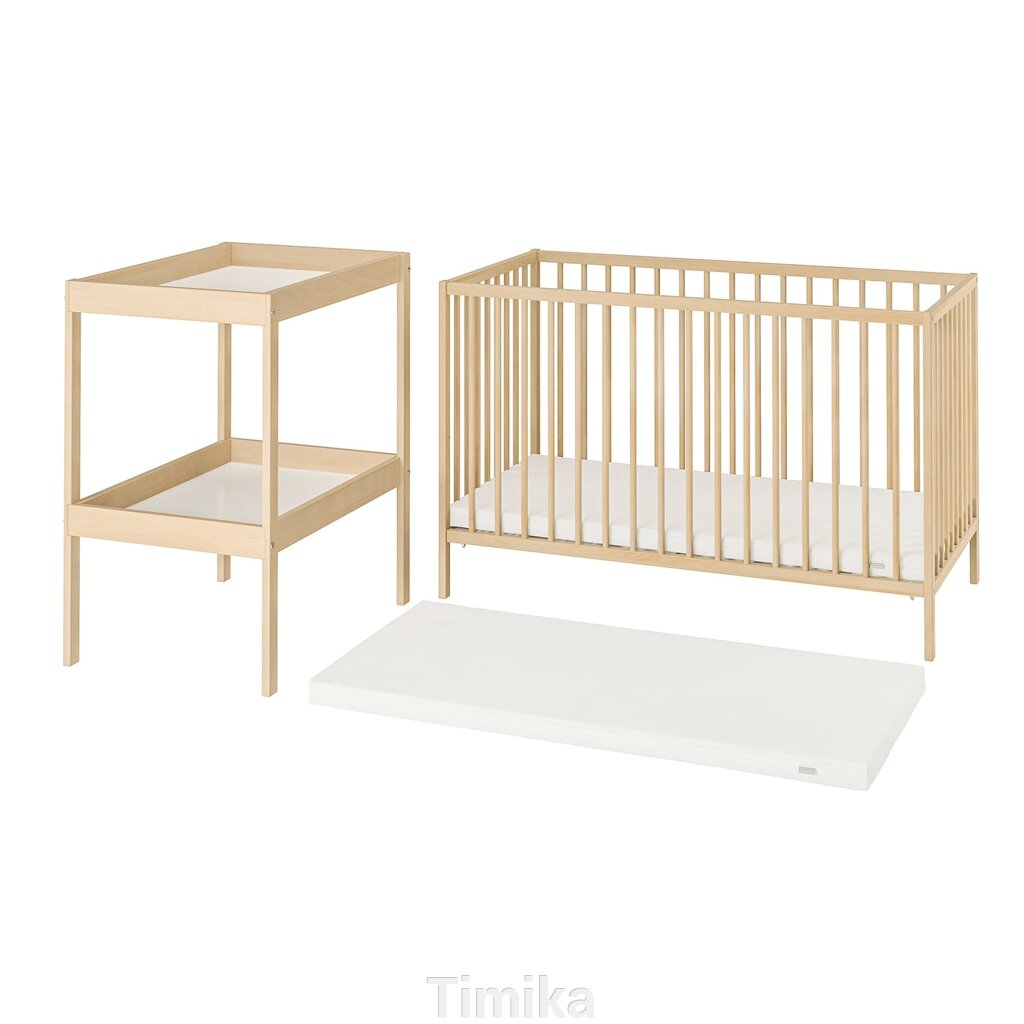 СНІГЛАР Комплект дитячих меблів 3 предмета, бук від компанії Timika - фото 1