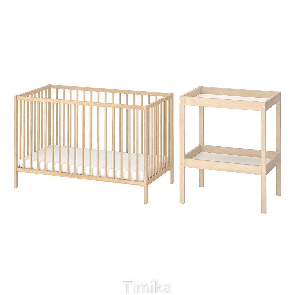 СНІГЛАР Комплект дитячих меблів з 2 предметів, бук, 60х120 см від компанії Timika - фото 1