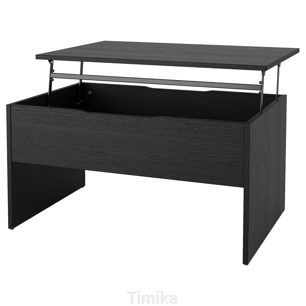 ÖSTAVALL Регульований журнальний столик, чорний, 90 см від компанії Timika - фото 1