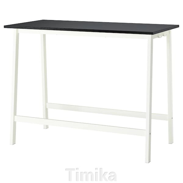 Стіл для переговорів MITTZON, чорно/білий ясеневий шпон, 140x68x105 см від компанії Timika - фото 1
