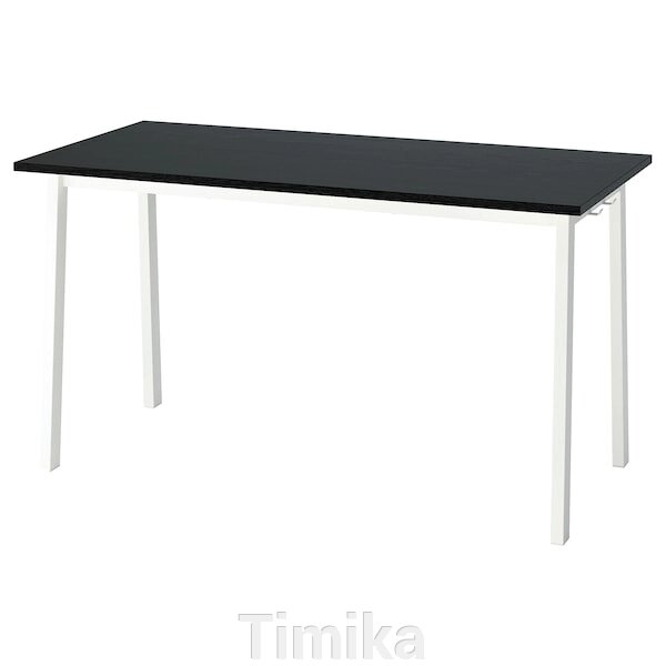 Стіл для переговорів MITTZON, чорно/білий ясеневий шпон, 140x68x75 см від компанії Timika - фото 1