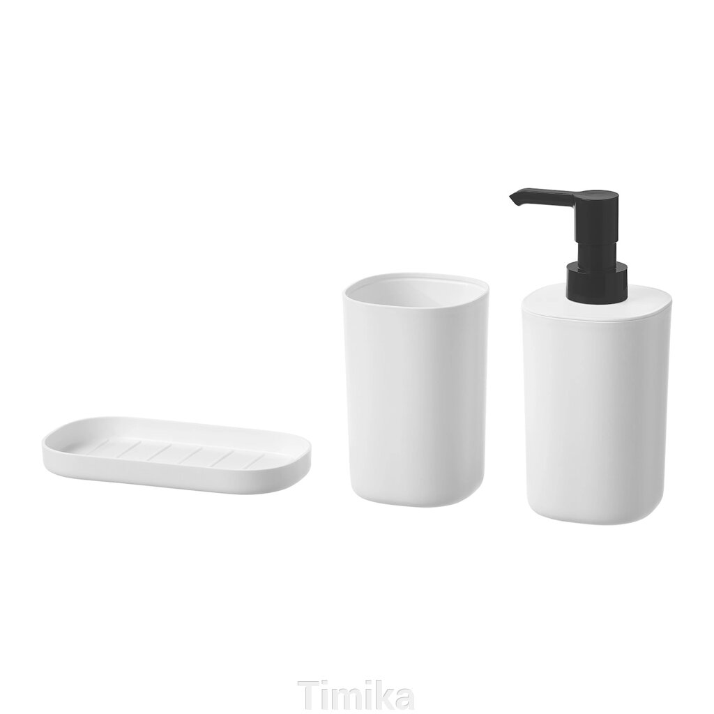 СТОРАВАН Гарнітур для ванної, 3 предмета, білий від компанії Timika - фото 1