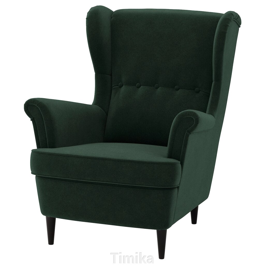 СТРАНДМОН Крилате крісло, Djuparp, темно-зелене від компанії Timika - фото 1