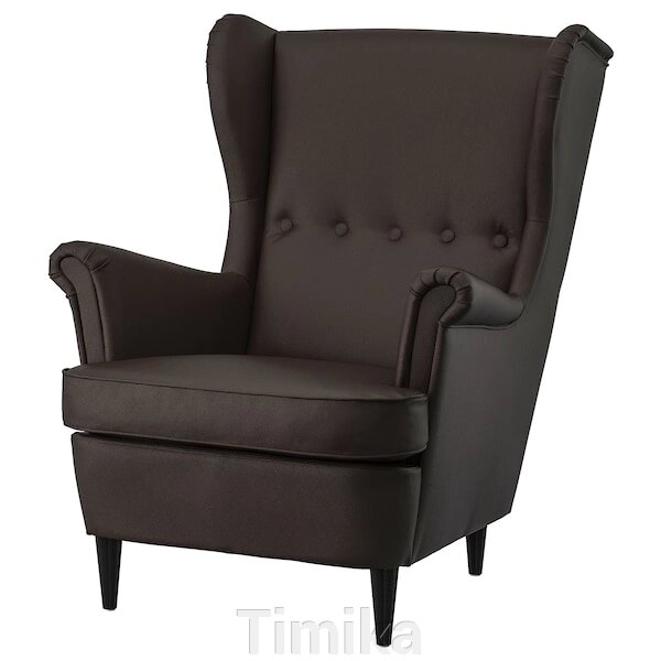 СТРАНДМОН Крилате крісло, Гранн/Бомстад темно-коричневий від компанії Timika - фото 1