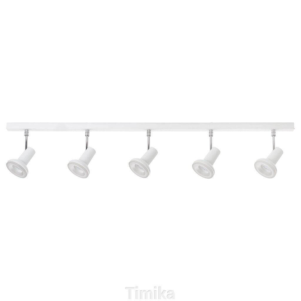 STRATOSFÄR Стельовий світильник, 5 точкових світильників, білий/хром від компанії Timika - фото 1