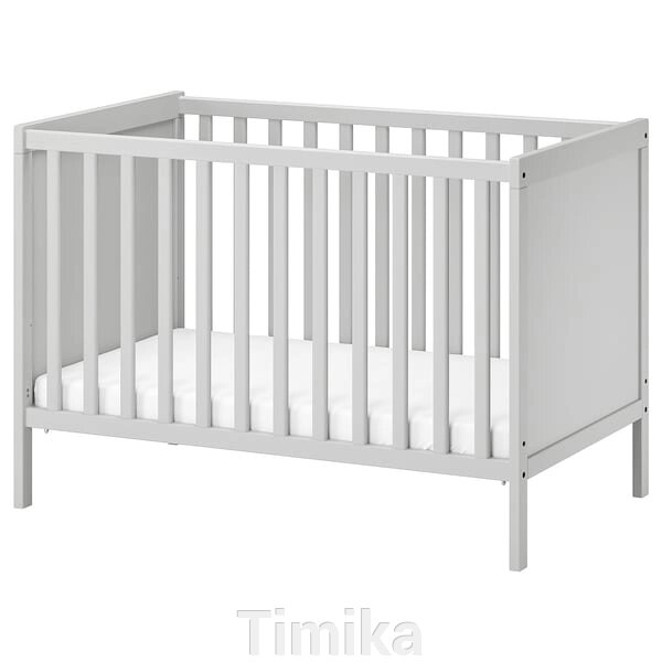 СУНДВІК Дитяче ліжко, сіре, 60х120 см від компанії Timika - фото 1