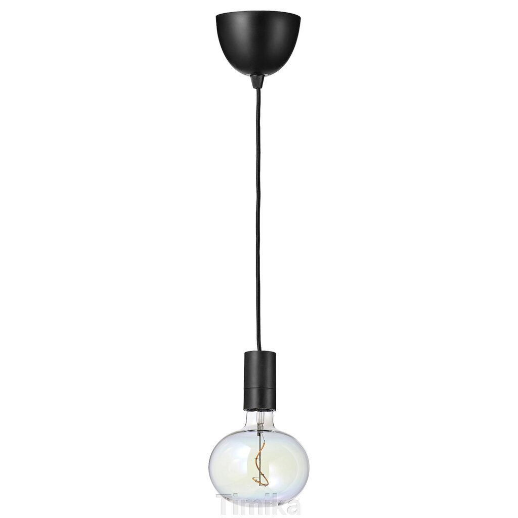 SUNNEBY / MOLNART Підвісний світильник з колбою, чорний/еліпсоподібний, різнокольоровий від компанії Timika - фото 1