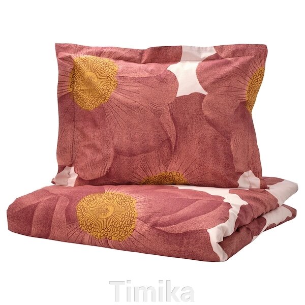 SVARTKLINT Підодіяльник і наволочка, світло-рожевий/темно-рожевий, 150x200/50x60 см від компанії Timika - фото 1