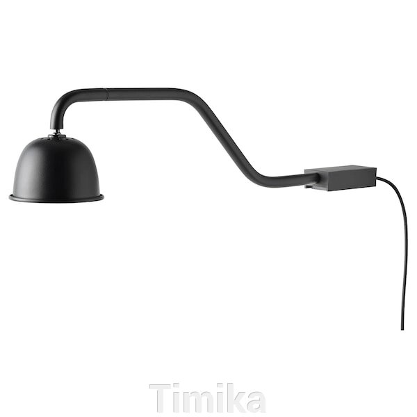 Світильник для шафи TVÄRDRAG, чорний/регулюється від компанії Timika - фото 1