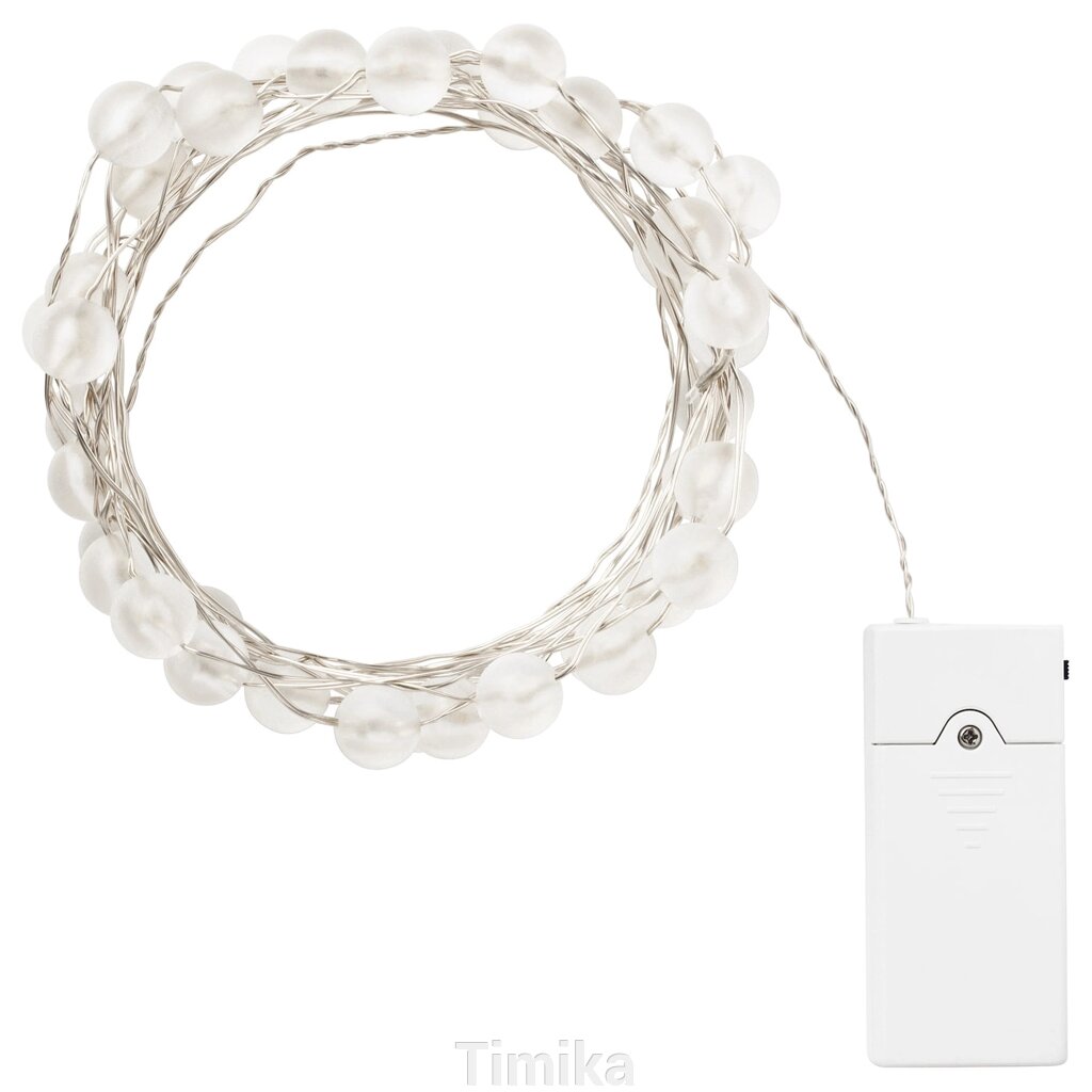 Світлодіодна гірлянда SNÖYRA, 40 лампочок, кімнатна/на батарейках, срібляста від компанії Timika - фото 1