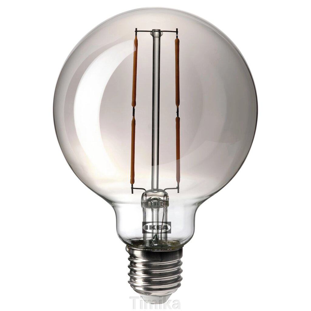 Світлодіодна лампа MOLNART E27 120 люмен, сферичне сіре прозоре скло, 95 мм від компанії Timika - фото 1