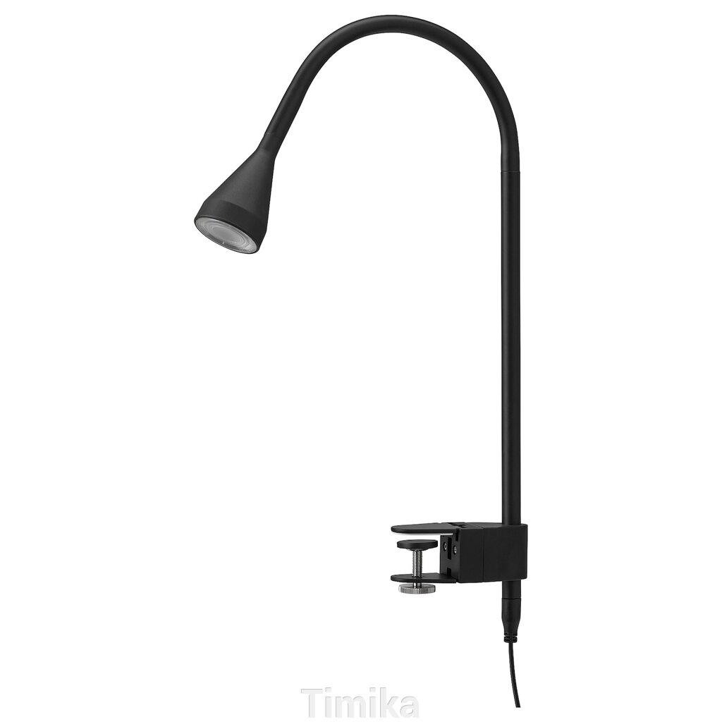 Світлодіодний прожектор NÄVLINGE з затискачем, настінний, чорний від компанії Timika - фото 1