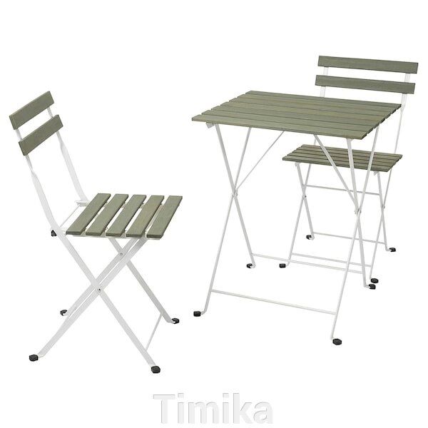 TÄRNÖ Стіл+2 стільці, відкритий, білий/зелений від компанії Timika - фото 1