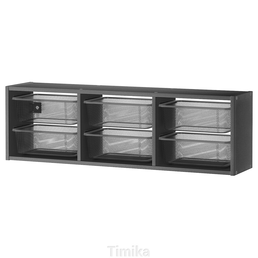 ТРОФАСТ Навісна шафа, сірий/темно-сірий, 99x21x30 см від компанії Timika - фото 1