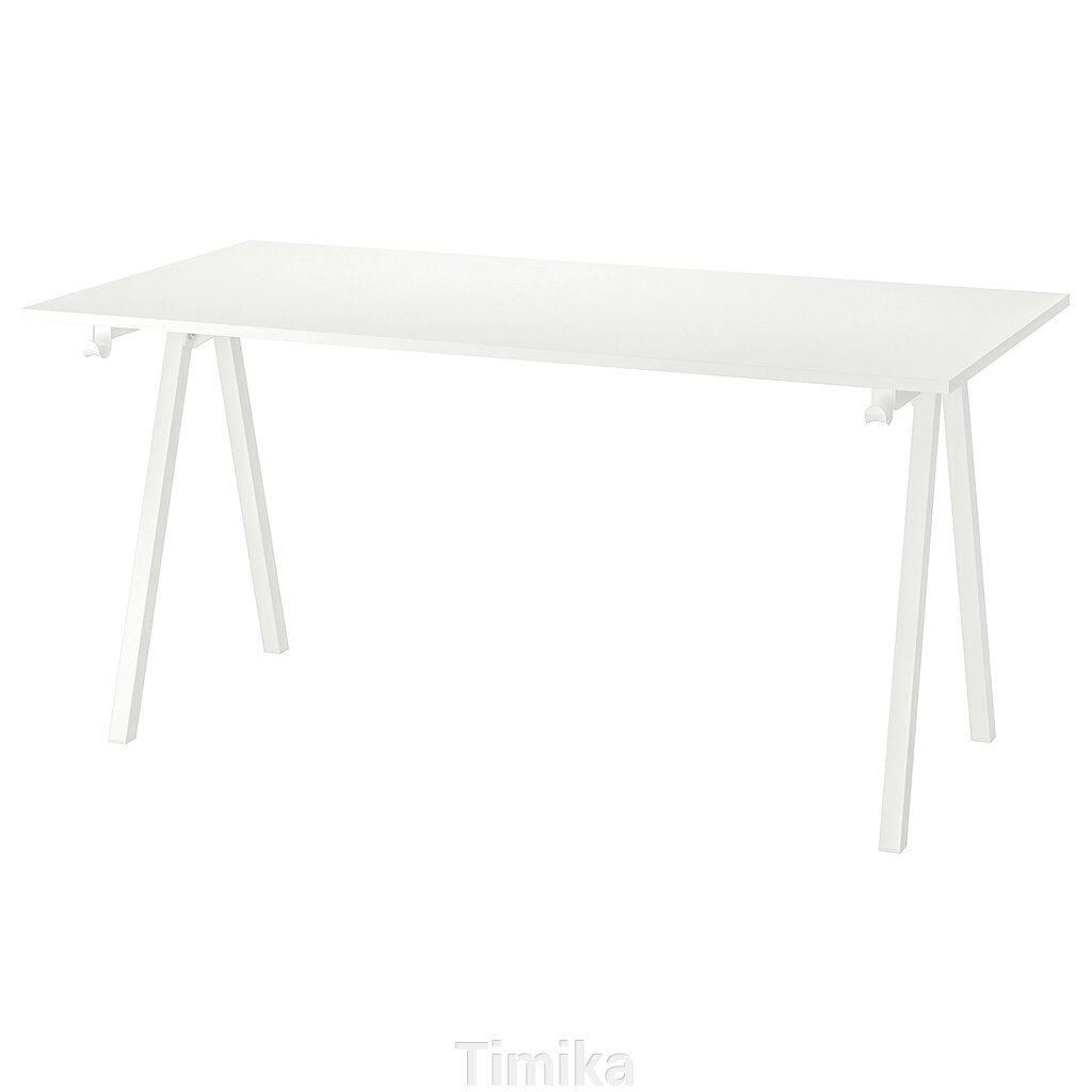 ТРОТТЕН Письмовий стіл, білий, 160х80 см від компанії Timika - фото 1