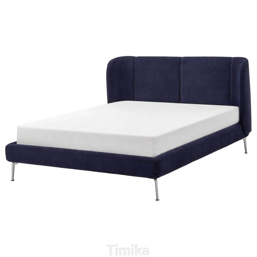TUFJORD М'який каркас ліжка, Tallmyra чорно-синій, 140x200 см від компанії Timika - фото 1