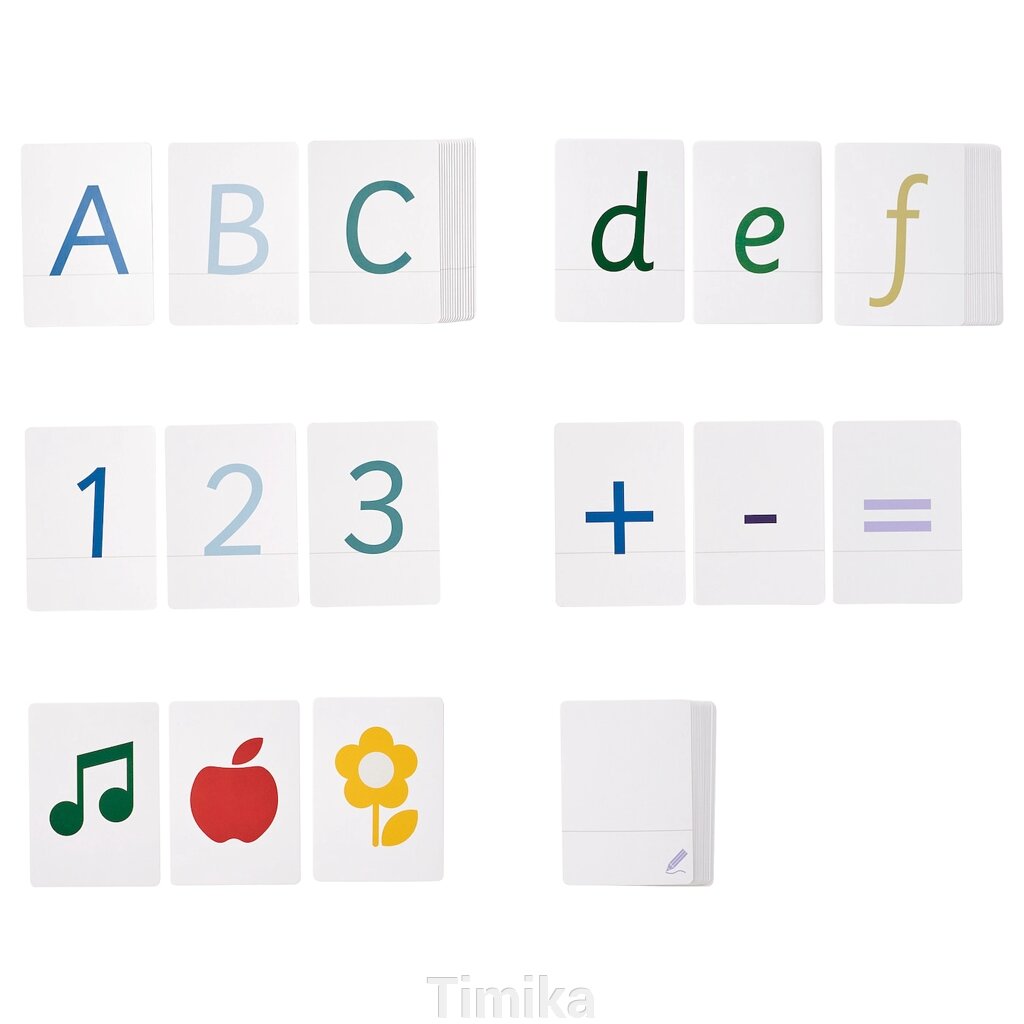 UNDERHÅLLA Картки з буквами, цифрами, знаками від компанії Timika - фото 1