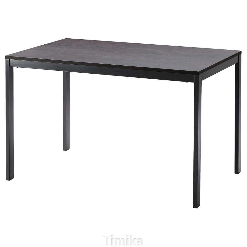 VANGSTA Розсувний стіл, чорний/темно-коричневий, 120/180x75 см від компанії Timika - фото 1