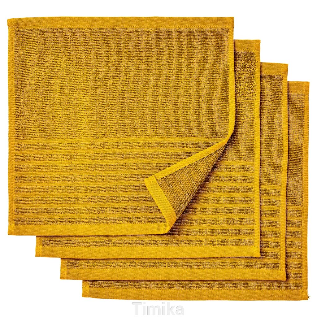 VÅGSJÖN Рушник, золотисто-жовтий, 30х30 см від компанії Timika - фото 1