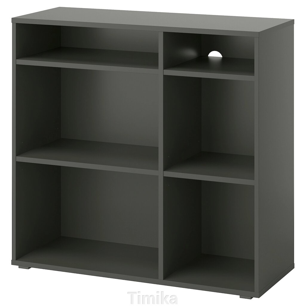 VIHALS Книжкова шафа 4 полиці, темно-сірий, 95x37x90 см від компанії Timika - фото 1