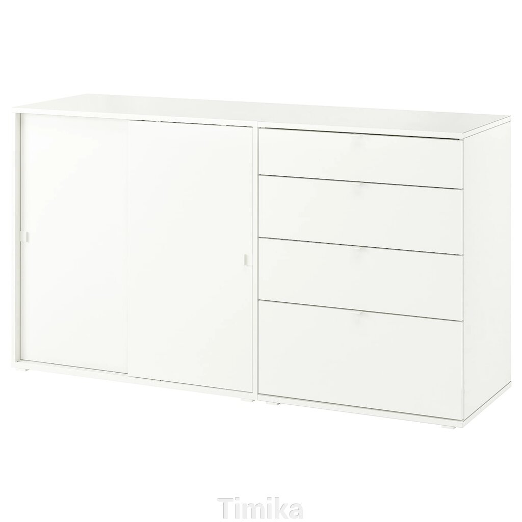VIHALS Книжкова шафа, білий, 165x47x90 см від компанії Timika - фото 1