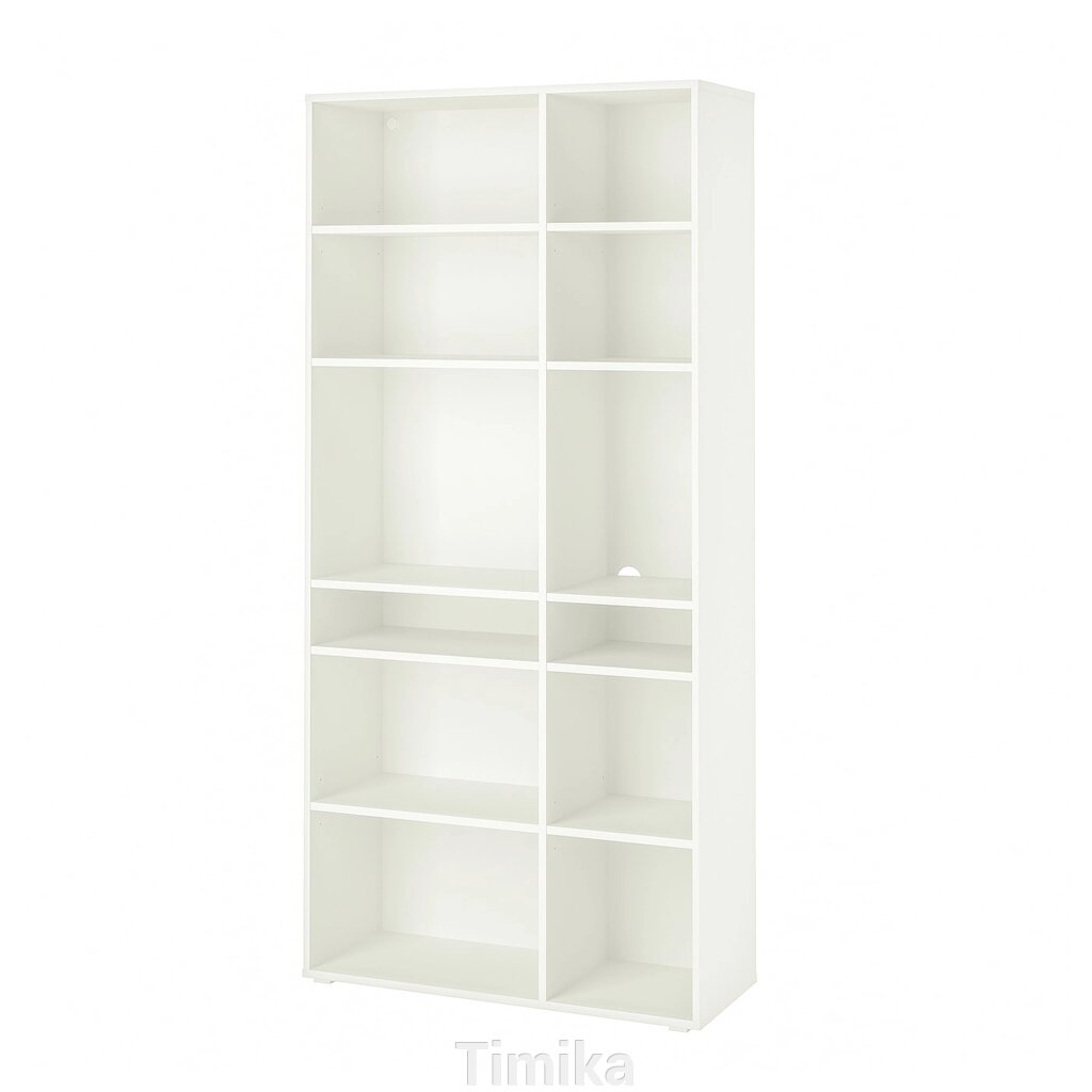 VIHALS Книжкова шафа на 10 полиць, біла, 95x37x200 см від компанії Timika - фото 1