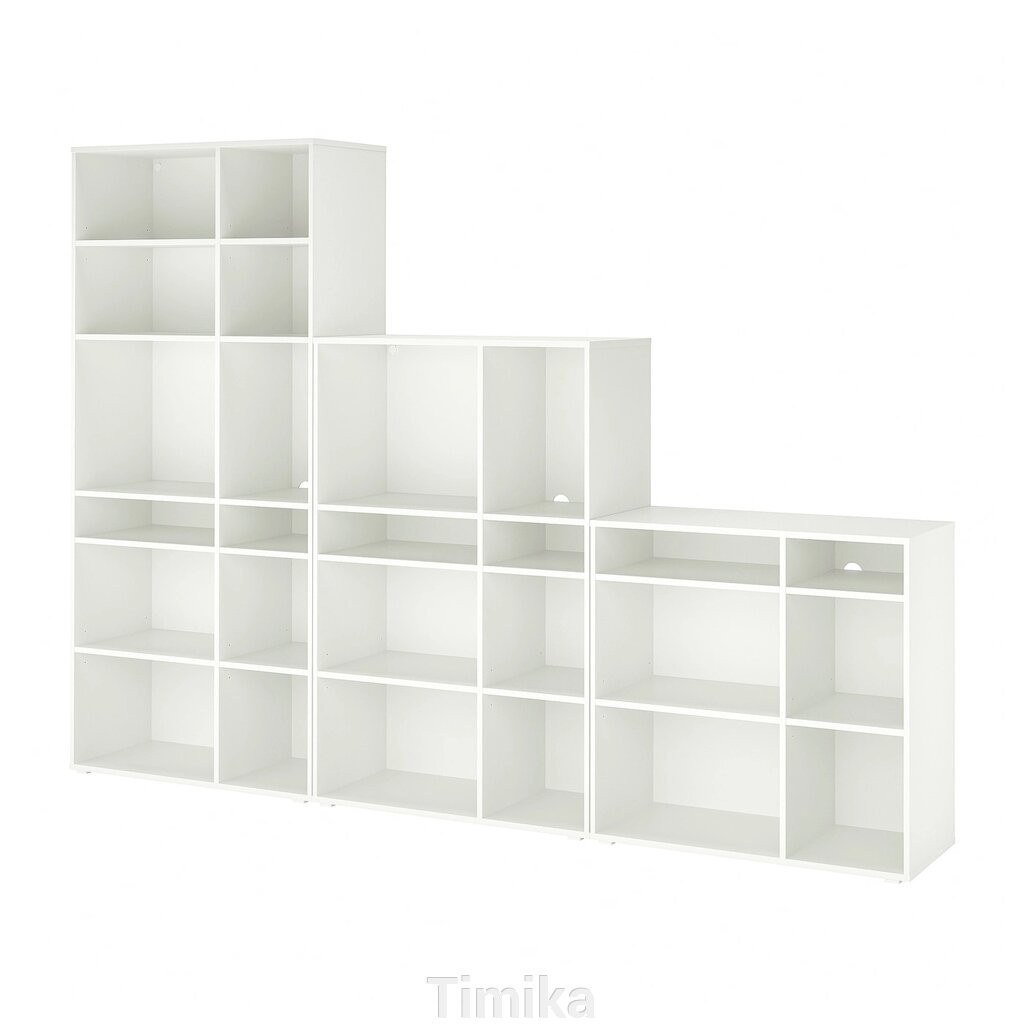 VIHALS Комбінація полиць, білий, 286x37x200 см від компанії Timika - фото 1