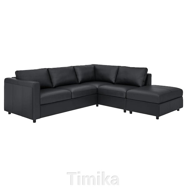 ВІМЛЕ 4-місний кутовий диван, з відкритим торцем/Grann/Bomstad чорний від компанії Timika - фото 1