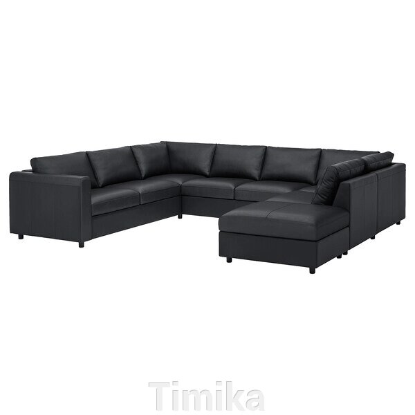 VIMLE П-подібний диван 6-місний з відкритим торцем/Grann/Bomstad чорний від компанії Timika - фото 1