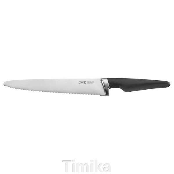 VÖRDA Хлібний ніж, чорний, 23 см від компанії Timika - фото 1