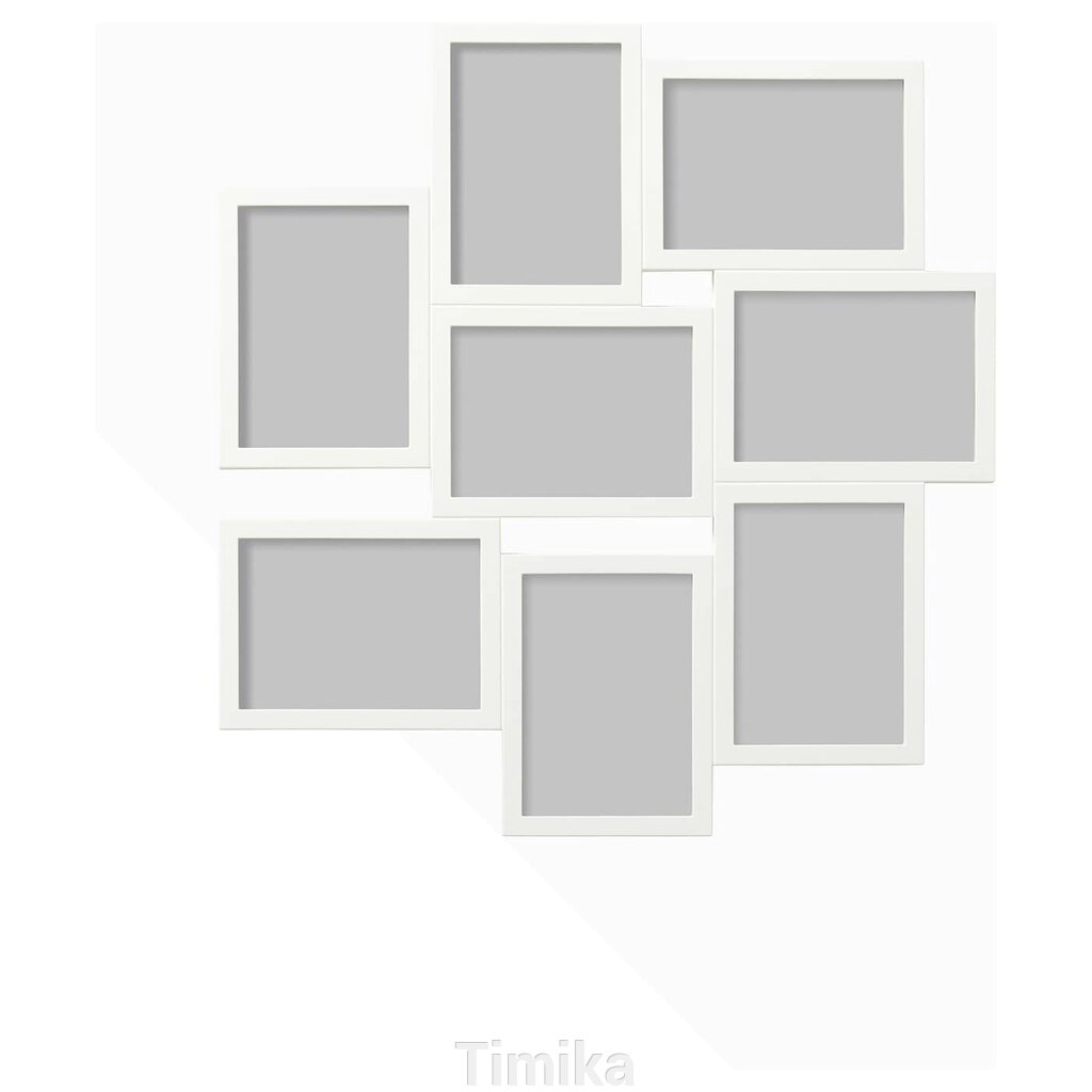 VÄXBO Рамка на 8 фото, біла, 13х18 см від компанії Timika - фото 1