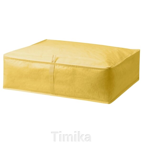 Ящик для зберігання одягу/постільної білизни BRUKSVARA, жовтий, 62x53x19 см від компанії Timika - фото 1